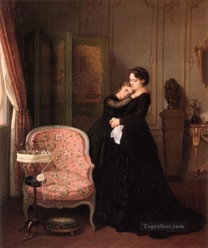 Auguste Toulmouche Painting - Mujer de consolación Auguste Toulmouche